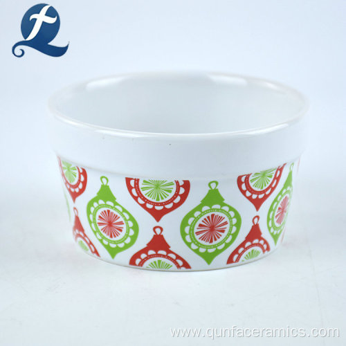 Colorful Custom Stoneware Christmas Ceramic Cake Cup